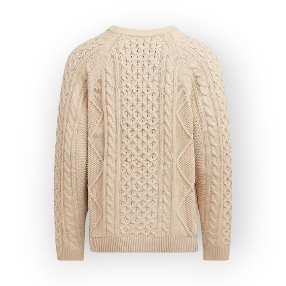 KarlAnthonyTowns XXL Nike Life Cable Knit Sweater Rattan DQ5176-206 NEW KAT - Picture 2 of 14